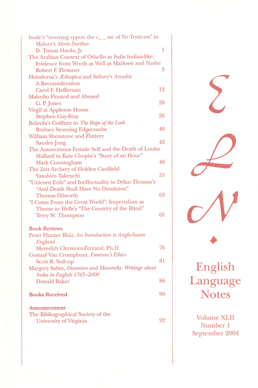 Books Received | English Language Notes | Duke University Press