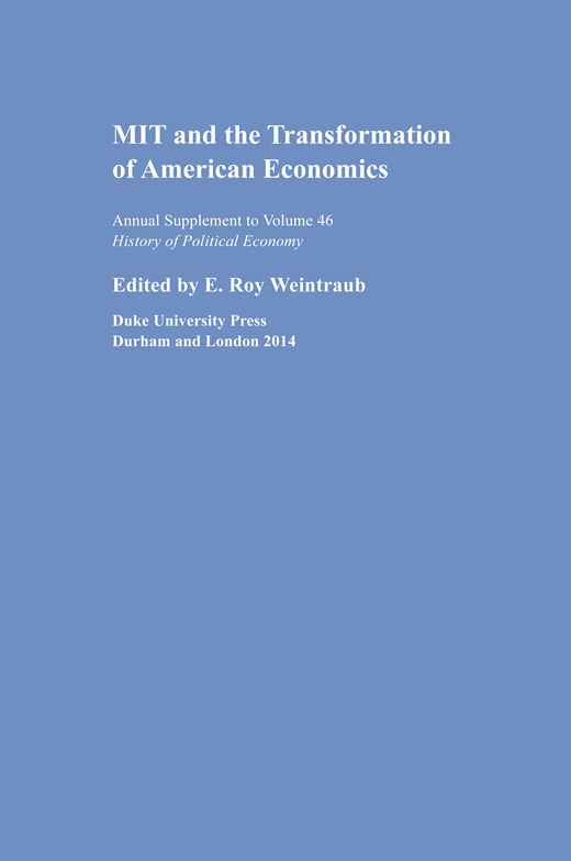 Paul A. Samuelson’s Move to MIT | History of Political Economy | Duke ...