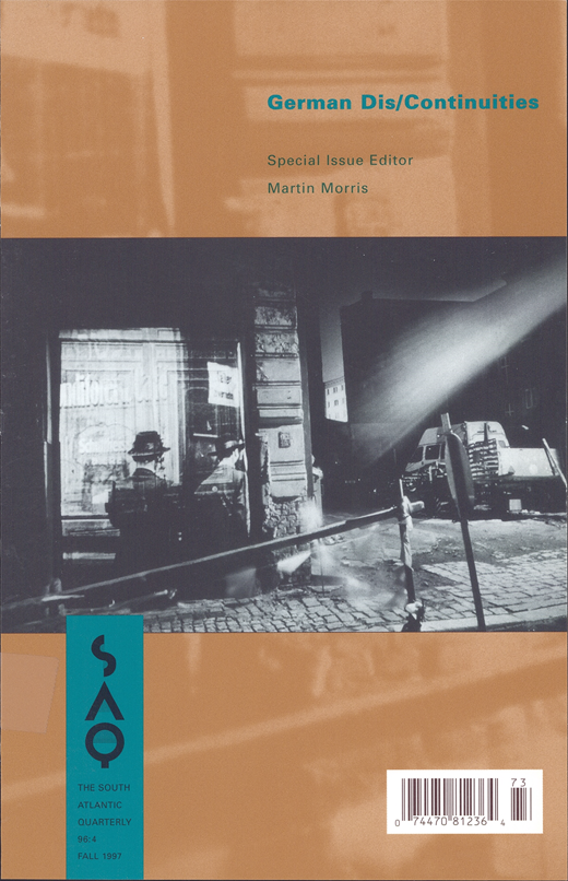 Germany’s Memorial Question: Memory, Counter-Memory, and the End of the ...